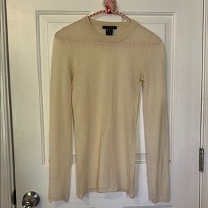 Cream Long Sleeve Top
